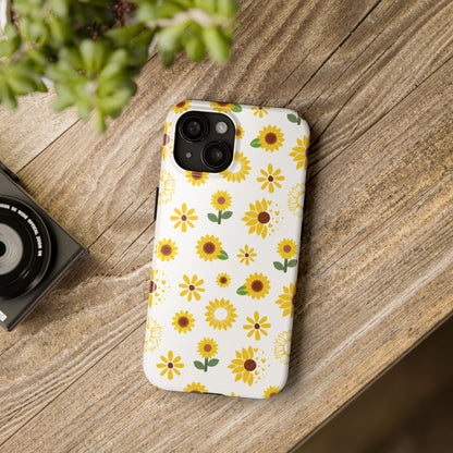 Sunflower Burst Tough Phone Case for iPhone and Samsung Galaxy