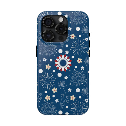 USA Daisy Fireworks Tough Phone Case for iPhone and Samsung Galaxy