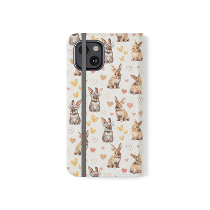 Bunny Love Flip Phone Case Cover with Pockets - Phone Case - Kristine Celestine