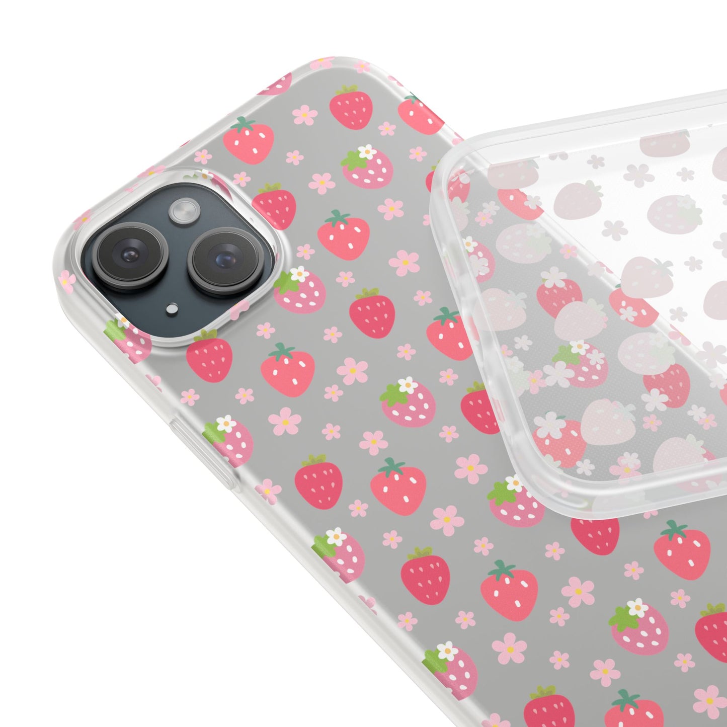 Strawberries and Daisies Flexible Phone Case iPhone Case Samsung Galaxy - Phone Case - Kristine Celestine