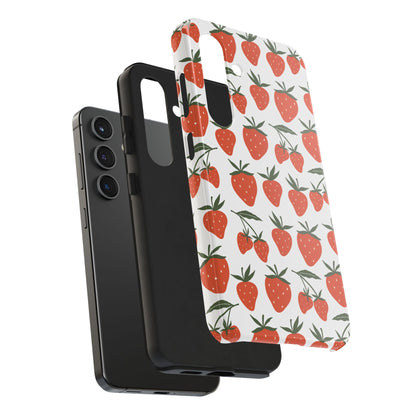 Tropical Strawberry Tough Phone Case for iPhone and Samsung Galaxy