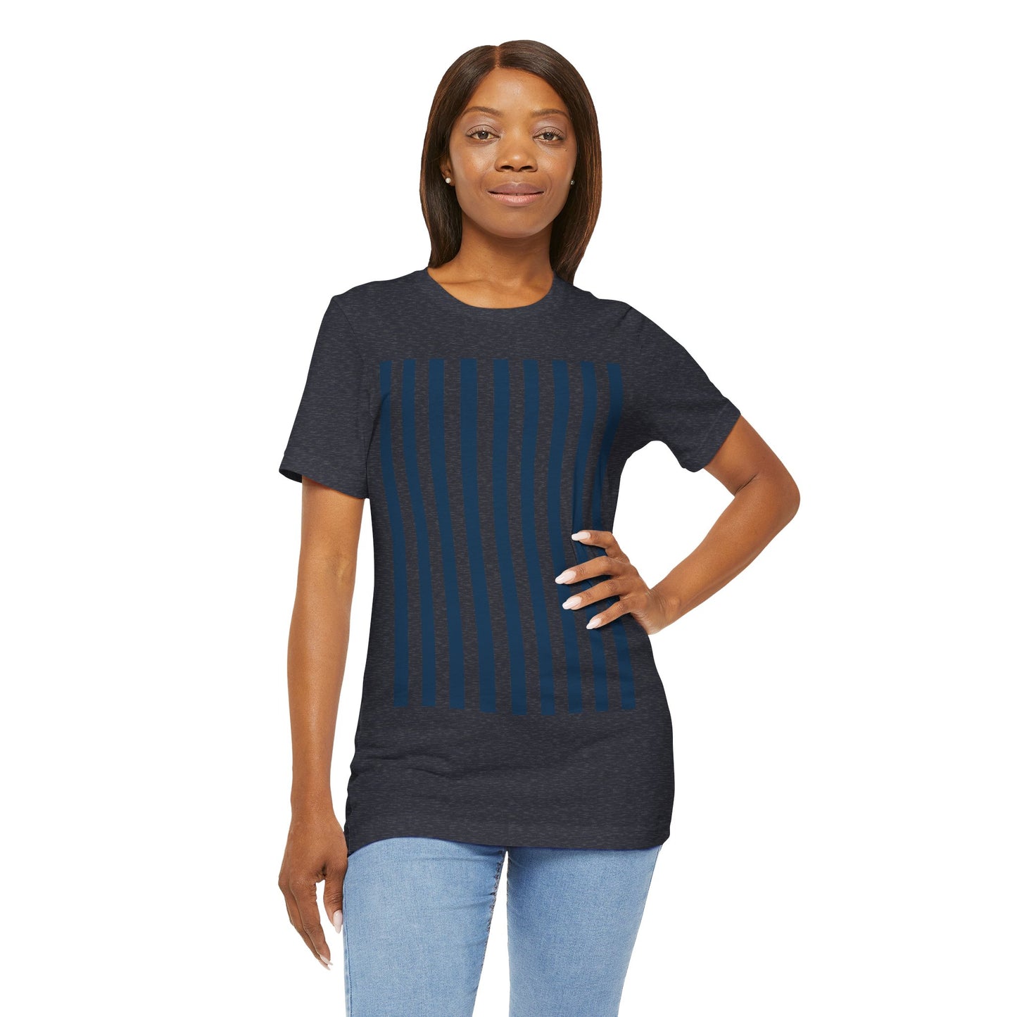 Navy Blue Stripes Shirt Royal Blue T-Shirts