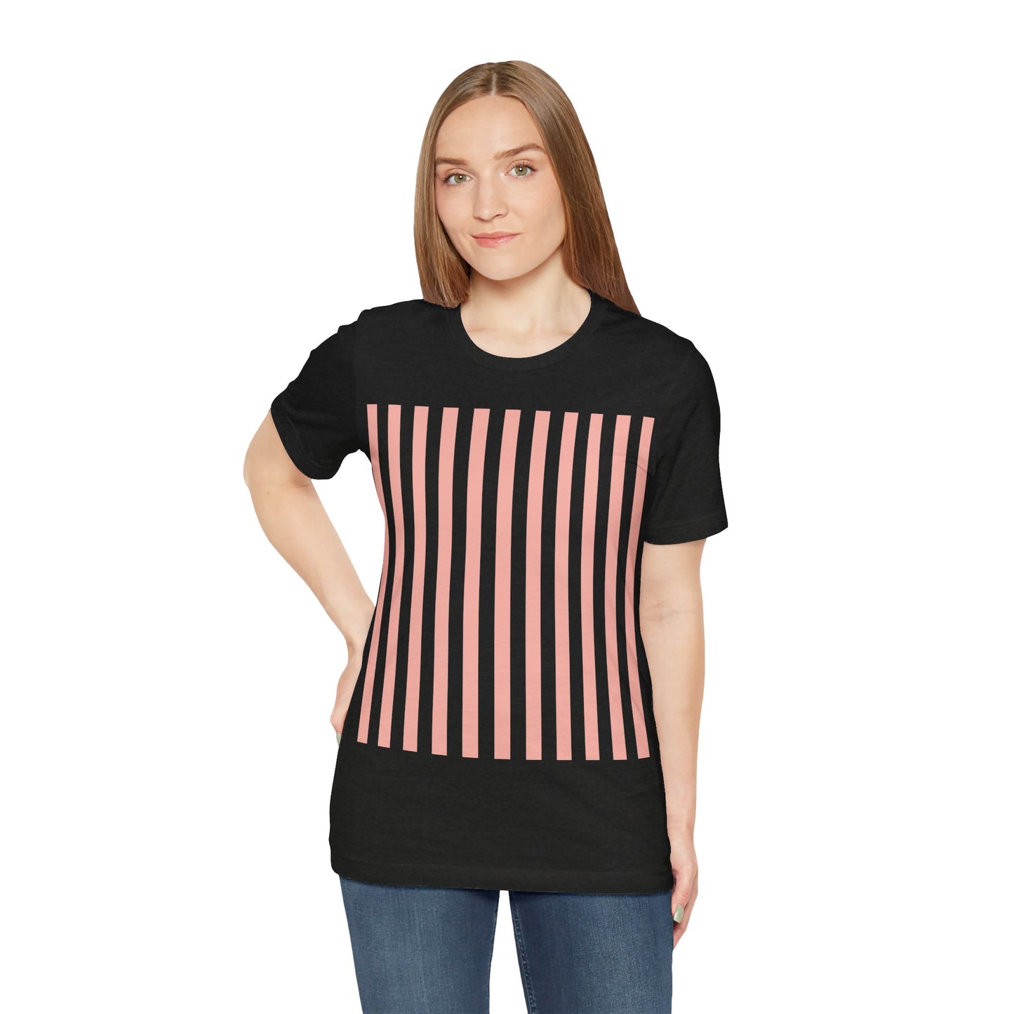 Coral Pink Stripes Shirt