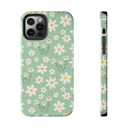 Mint Daisy Delight Tough Phone Case for iPhone and Samsung Galaxy