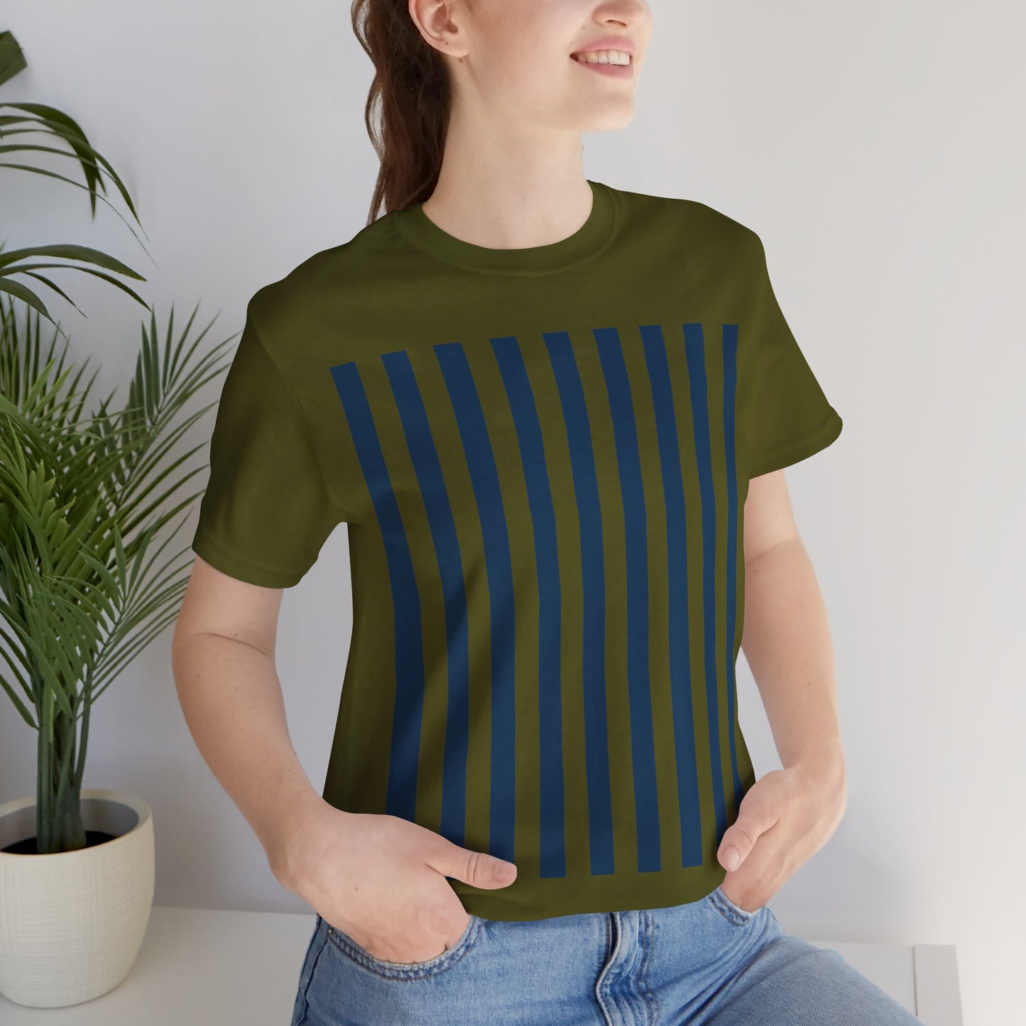 Navy Blue Stripes Shirt Royal Blue T-Shirts