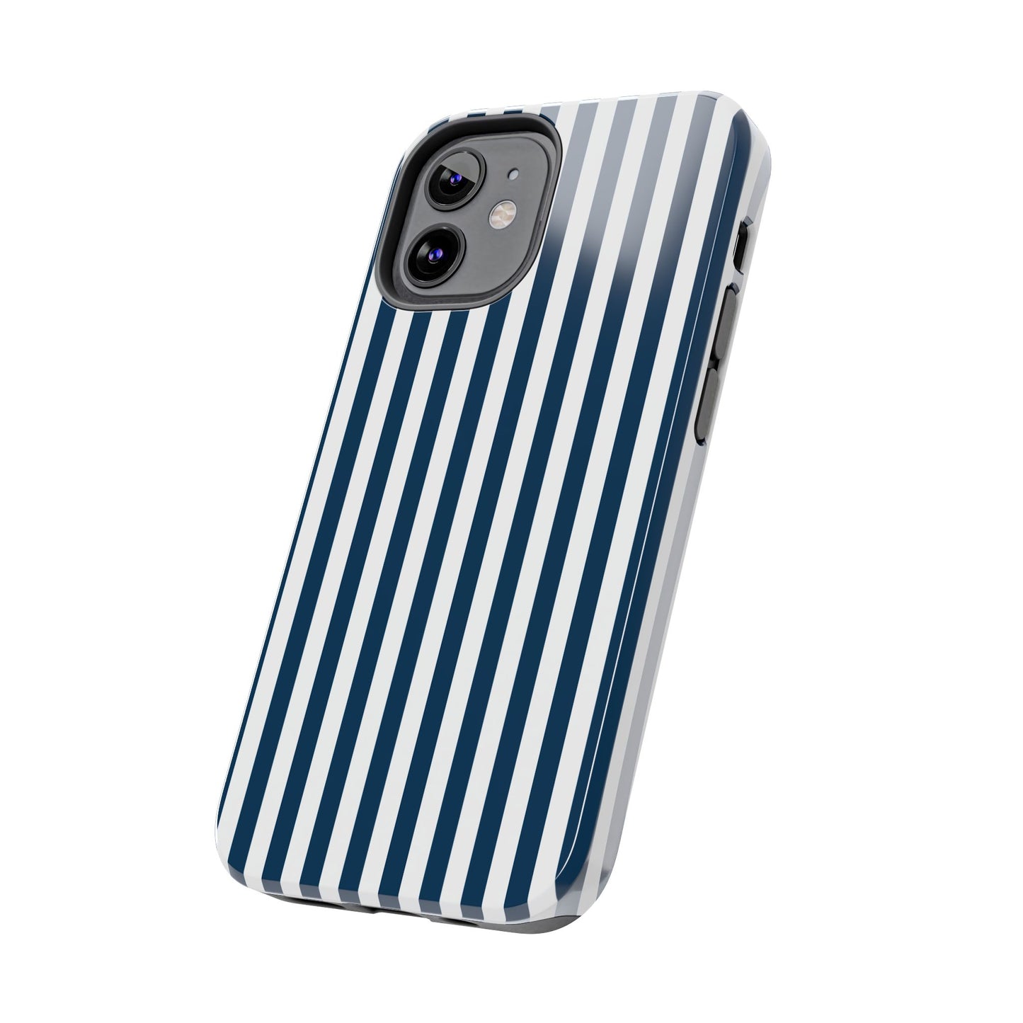 Navy Blue Stripes Tough Phone Case for iPhone and Samsung Galaxy