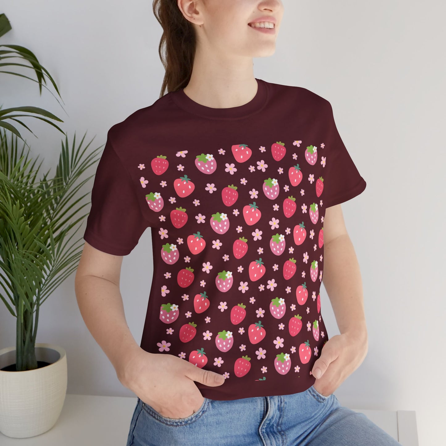 Strawberries and Daisies T - Shirt - T - Shirt - Kristine Celestine