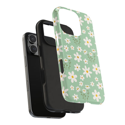 Mint Daisy Delight Tough Phone Case for iPhone and Samsung Galaxy