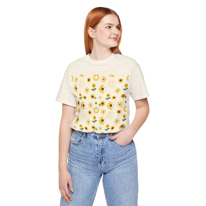 Camisa unisex con ráfaga de girasol