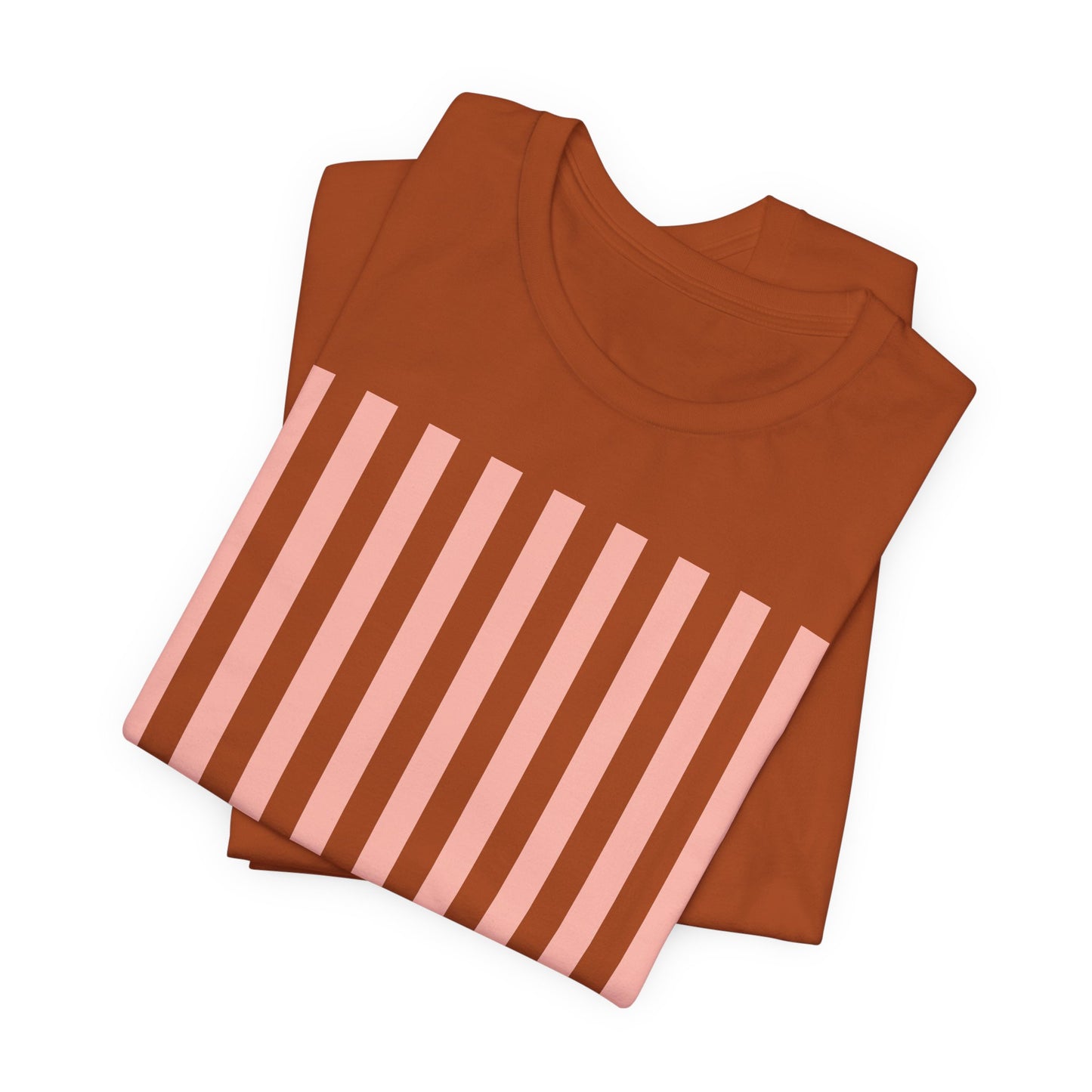 Coral Pink Stripes Shirt