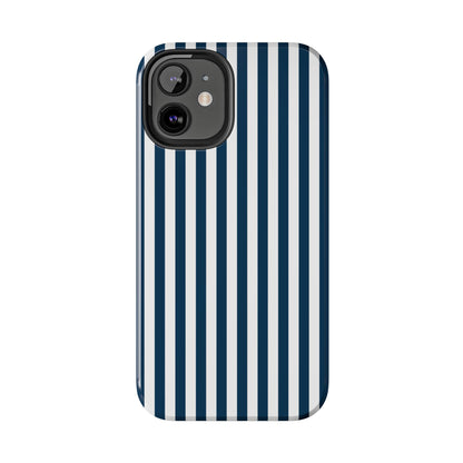 Navy Blue Stripes Tough Phone Case for iPhone and Samsung Galaxy