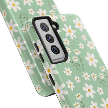 Mint Daisy Delight Tough Phone Case for iPhone and Samsung Galaxy