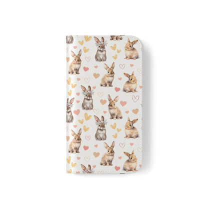 Bunny Love Flip Phone Case Cover with Pockets - Phone Case - Kristine Celestine