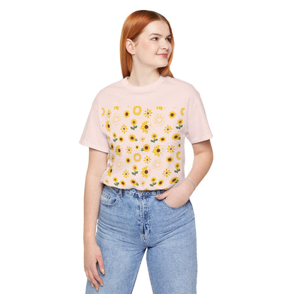 Camisa unisex con ráfaga de girasol