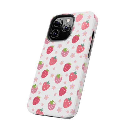 Strawberries and Daisies Tough Phone Case for iPhone and Samsung Galaxy