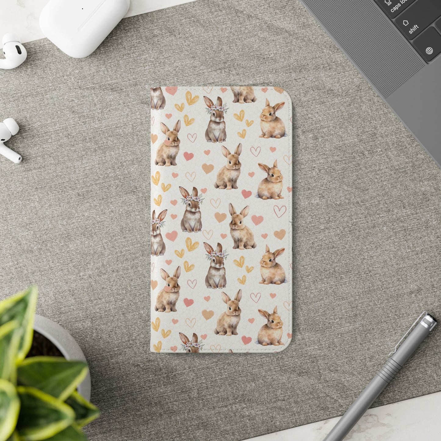 Bunny Love Flip Phone Case Cover with Pockets - Phone Case - Kristine Celestine