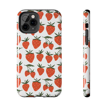 Tropical Strawberry Tough Phone Case for iPhone and Samsung Galaxy