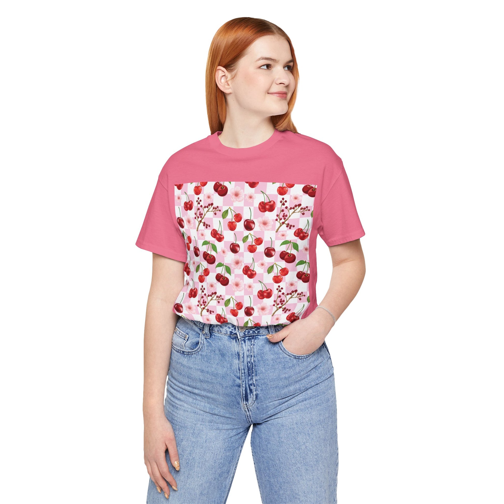 Cherry Checkerboard T - Shirt - T - Shirt - Kristine Celestine