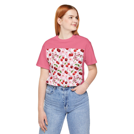 Cherry Checkerboard T - Shirt - T - Shirt - Kristine Celestine