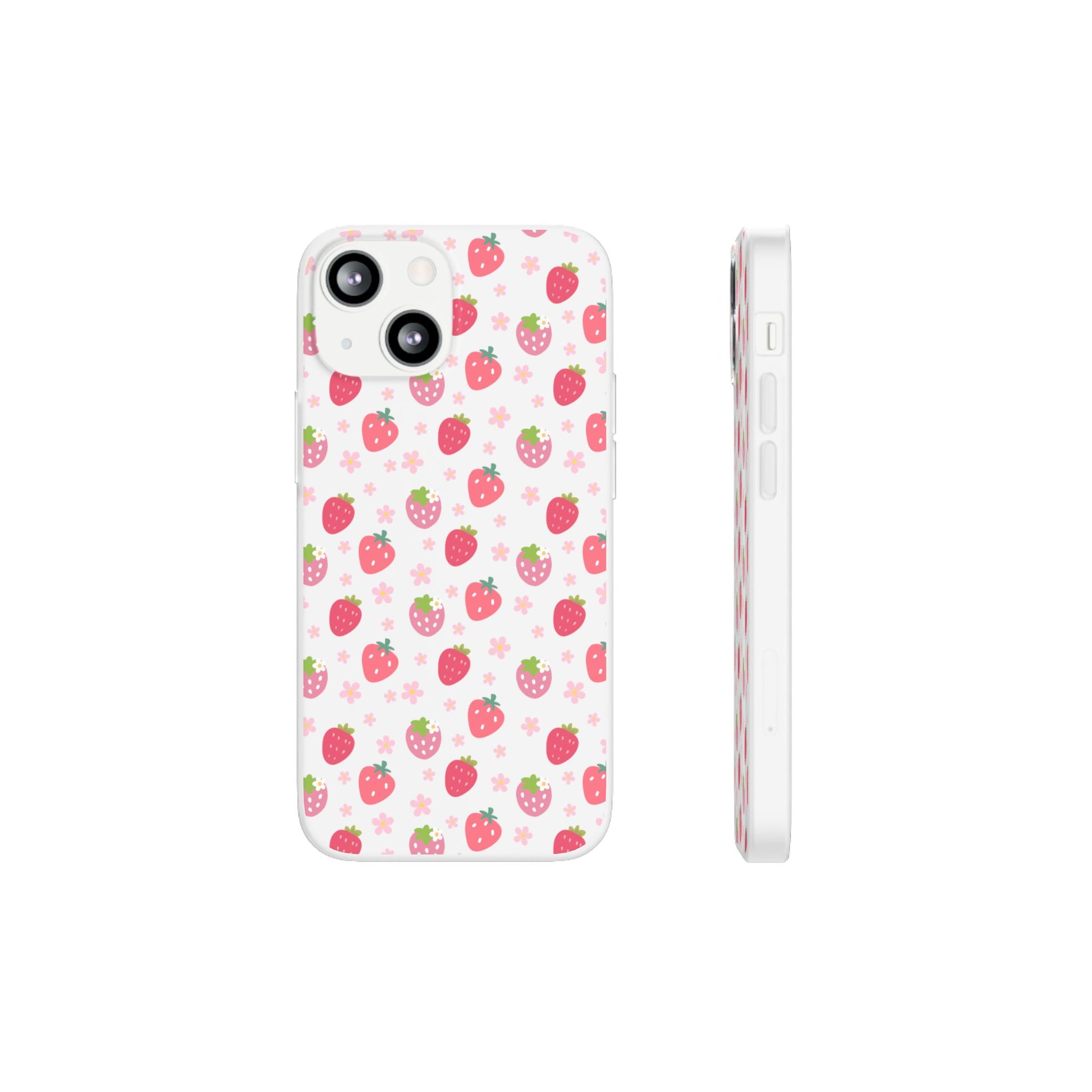 Strawberries and Daisies Flexible Phone Case iPhone Case Samsung Galaxy - Phone Case - Kristine Celestine