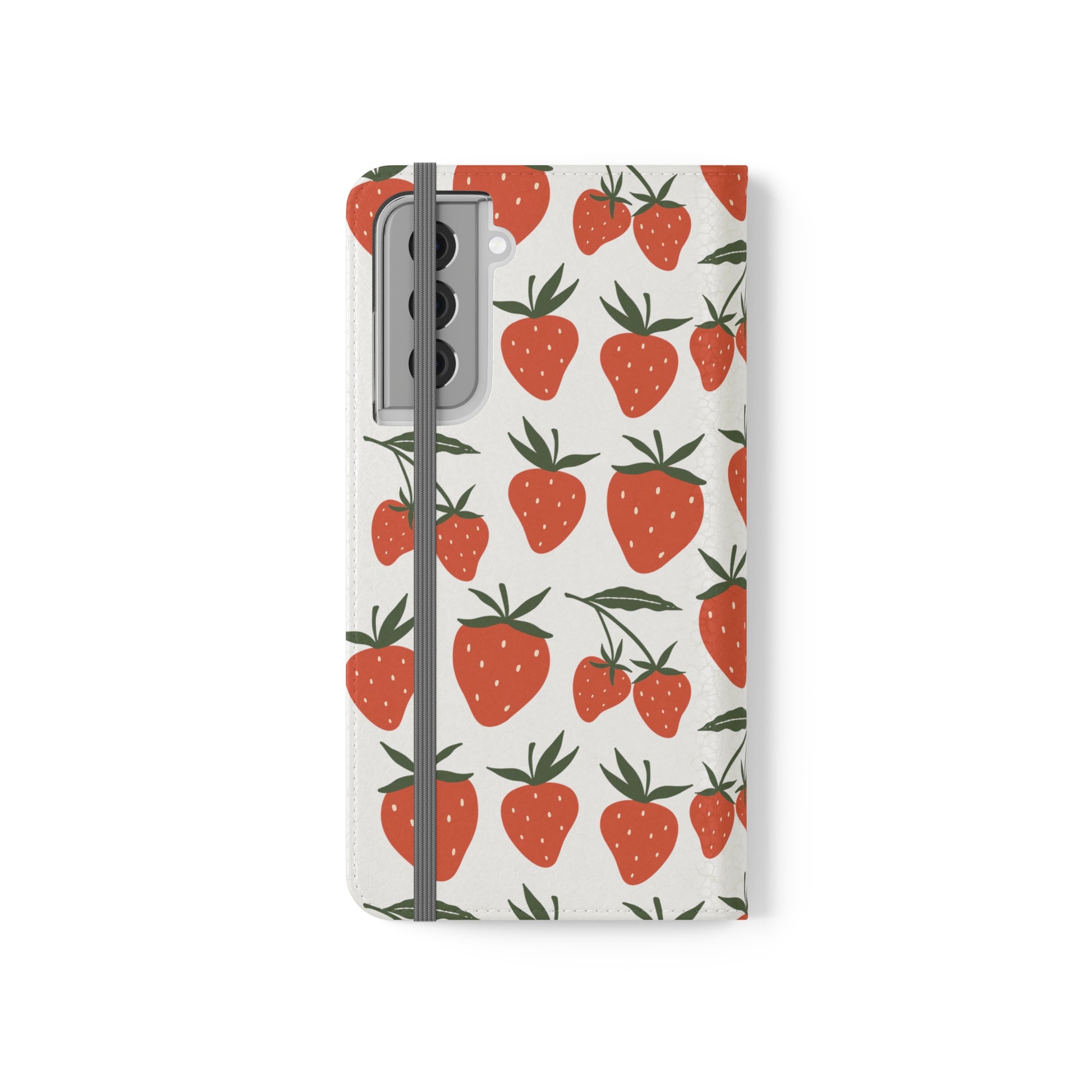 Tropical Strawberry Flip Phone Case Cover with Pockets - Phone Case - Kristine Celestine