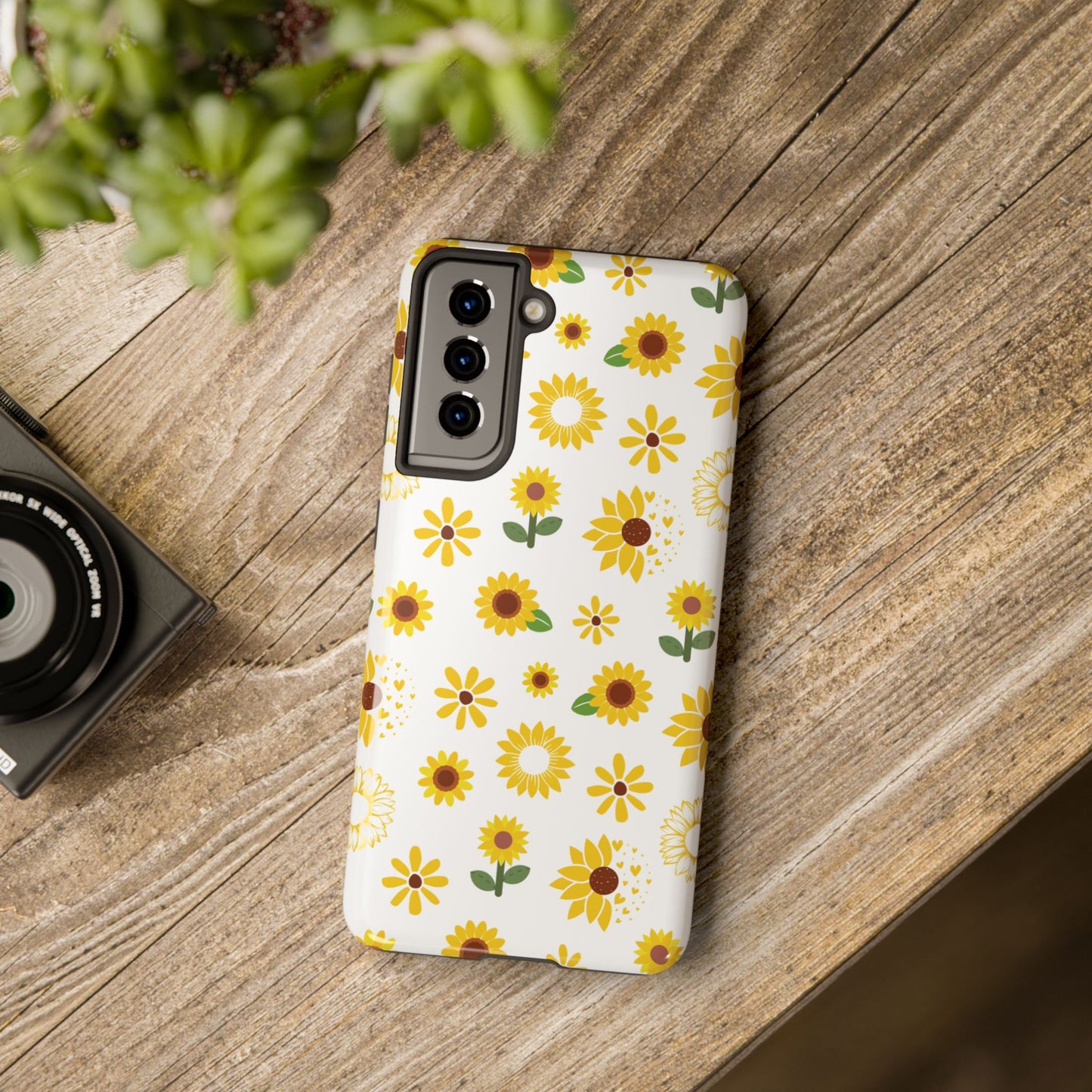 Sunflower Burst Tough Phone Case for iPhone and Samsung Galaxy