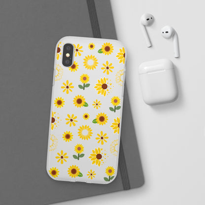 Sunflower Burst Flexible Phone Case iPhone Case Samsung Galaxy