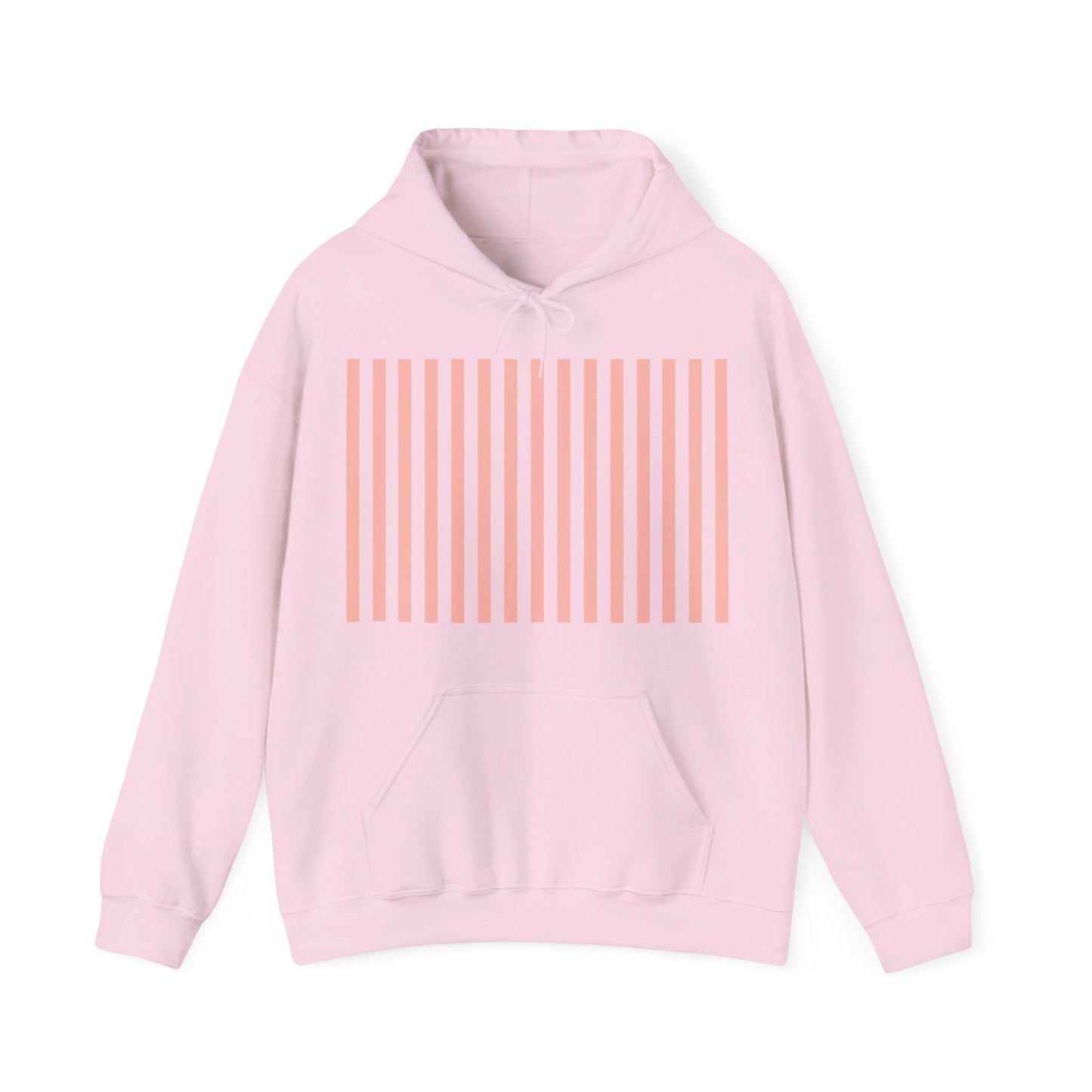 Coral Pink Stripes Hoodie - Hoodie - Kristine Celestine