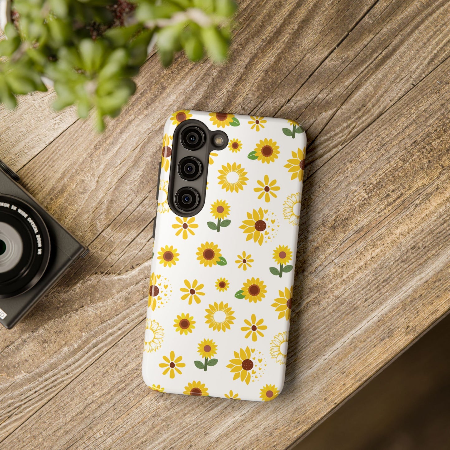 Sunflower Burst Tough Phone Case for iPhone and Samsung Galaxy