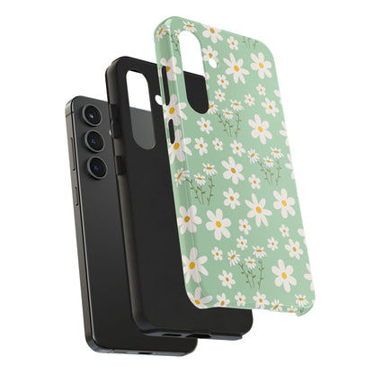 Mint Daisy Delight Tough Phone Case for iPhone and Samsung Galaxy