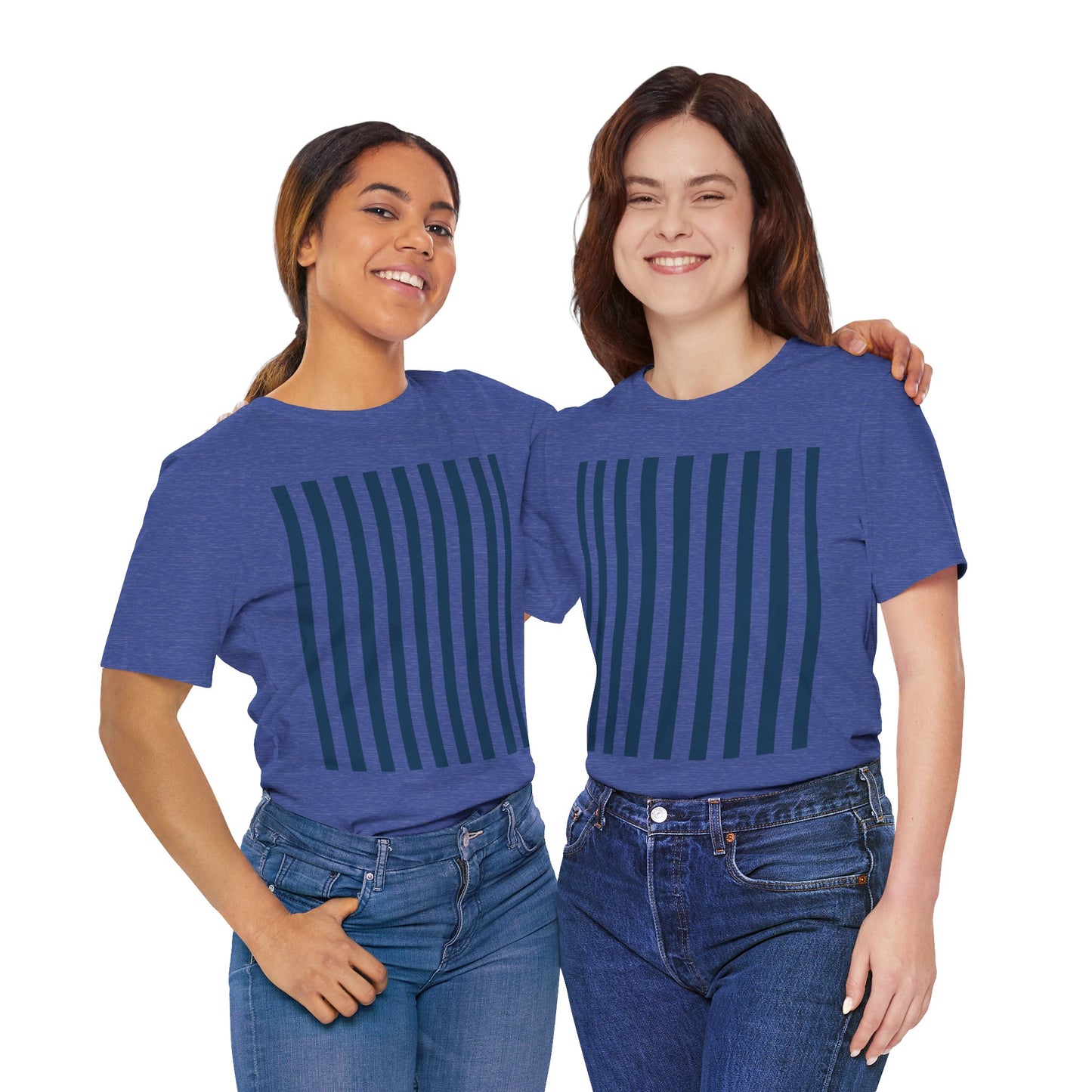 Navy Blue Stripes Shirt Royal Blue T-Shirts