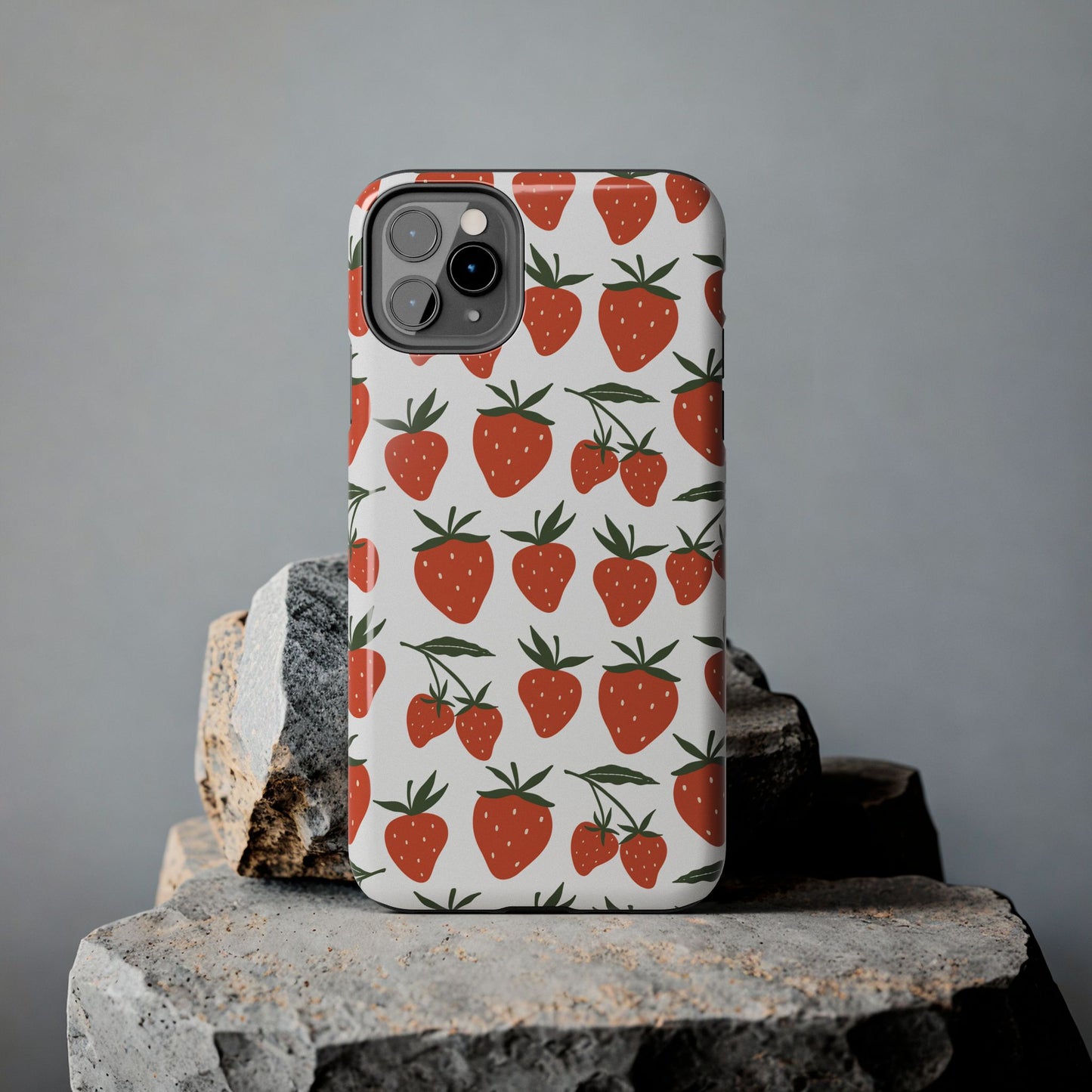 Tropical Strawberry Tough Phone Case for iPhone and Samsung Galaxy