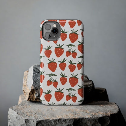 Tropical Strawberry Tough Phone Case for iPhone and Samsung Galaxy