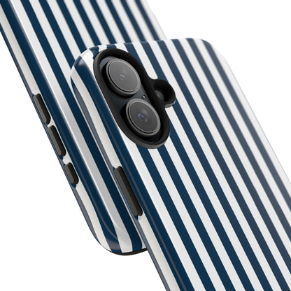 Navy Blue Stripes Tough Phone Case for iPhone and Samsung Galaxy