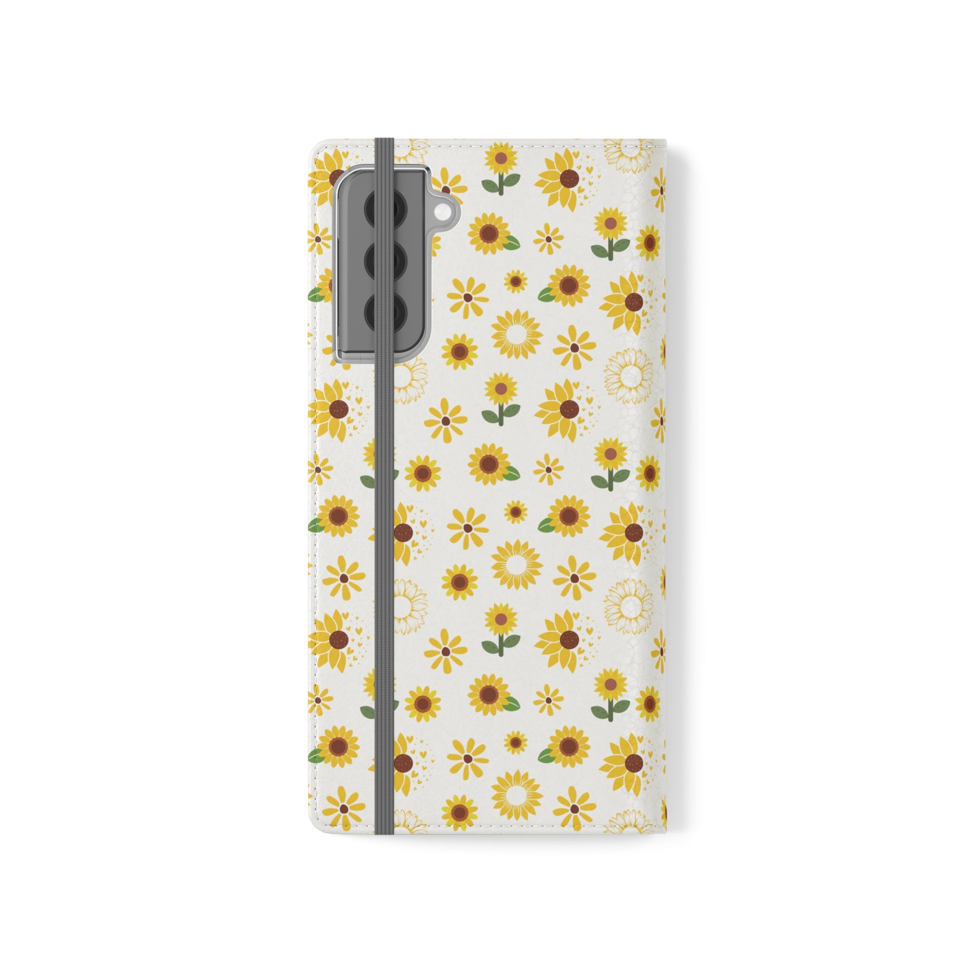 Sunflower Burst Flip Phone Case Cover with Pockets - Phone Case - Kristine Celestine