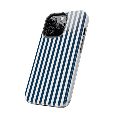 Navy Blue Stripes Tough Phone Case for iPhone and Samsung Galaxy