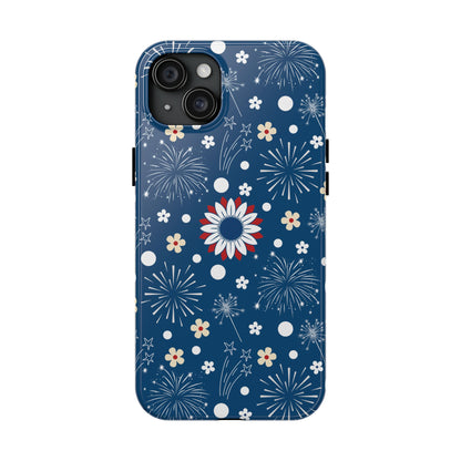 USA Daisy Fireworks Tough Phone Case for iPhone and Samsung Galaxy