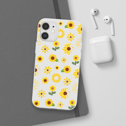 Sunflower Burst Flexible Phone Case iPhone Case Samsung Galaxy