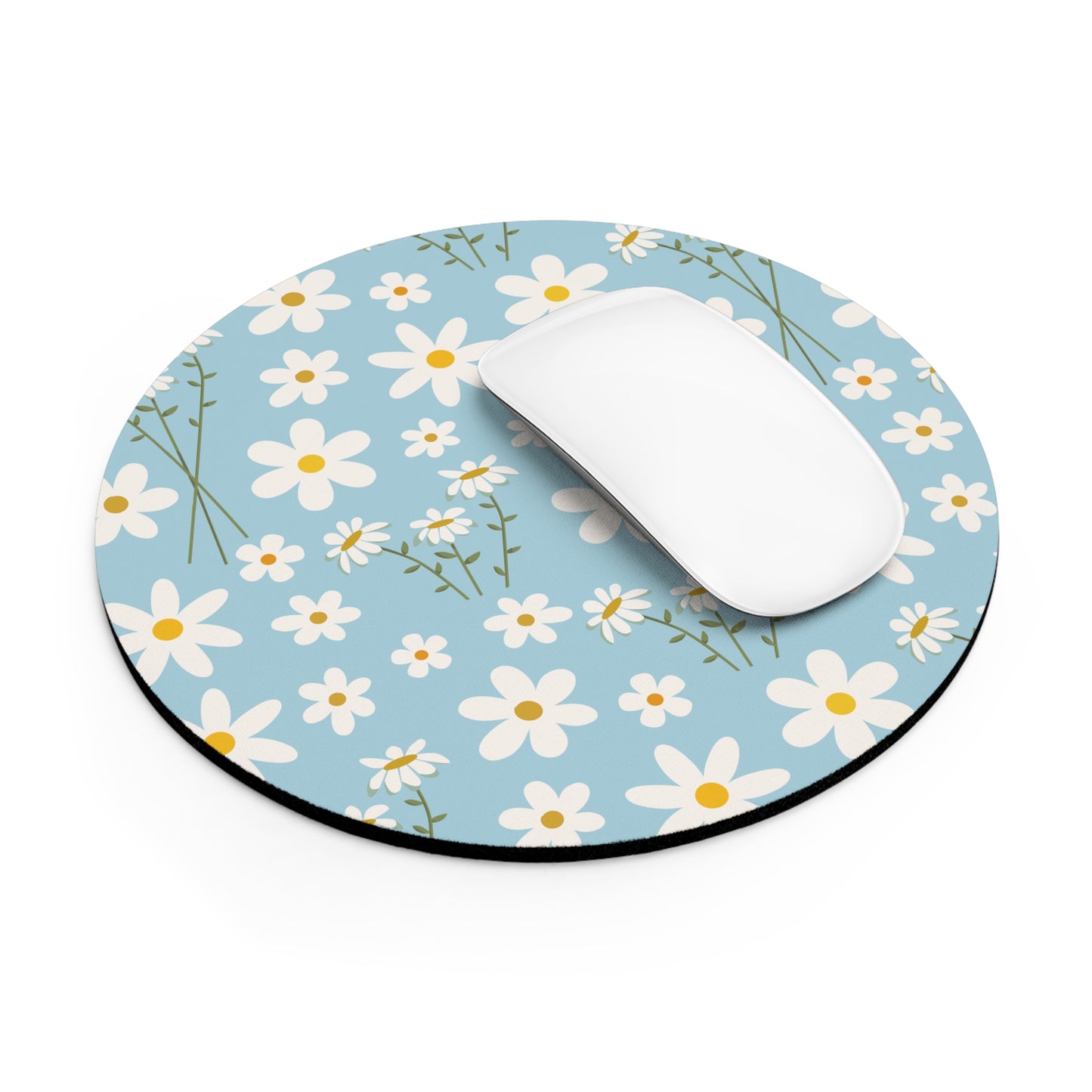 Sky Blue Daisy Mouse Pad