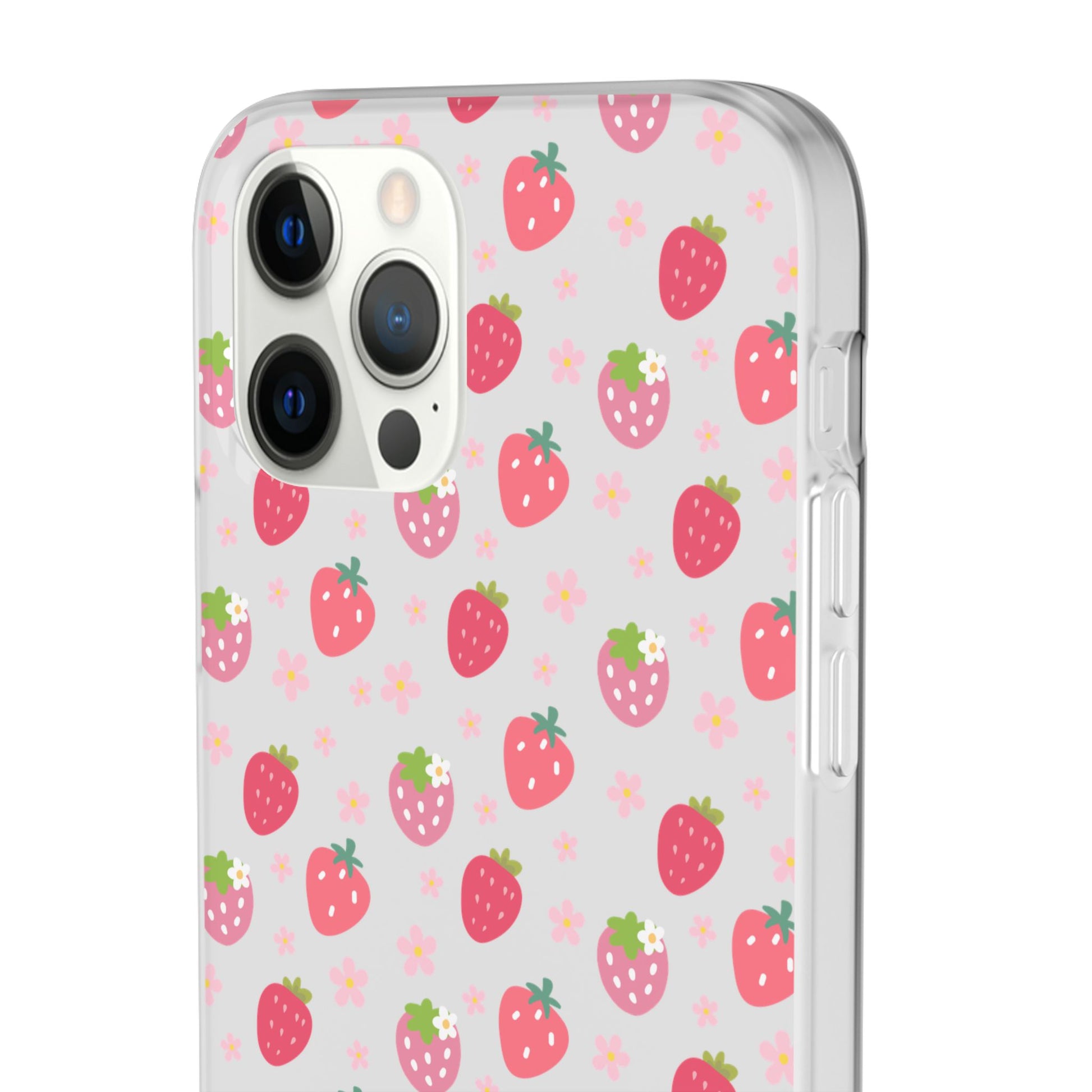 Strawberries and Daisies Flexible Phone Case iPhone Case Samsung Galaxy - Phone Case - Kristine Celestine