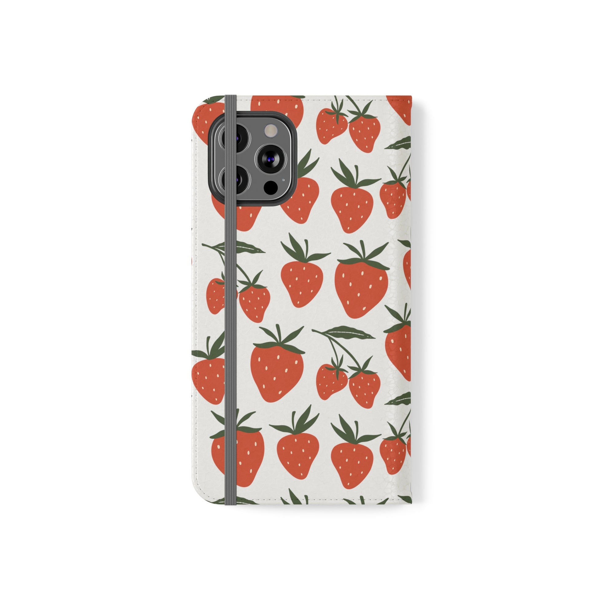 Tropical Strawberry Flip Phone Case Cover with Pockets - Phone Case - Kristine Celestine