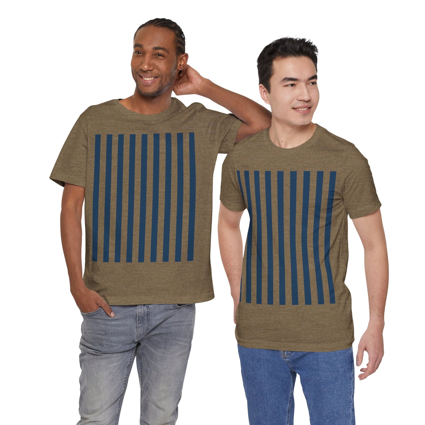 Navy Blue Stripes Shirt Royal Blue T-Shirts