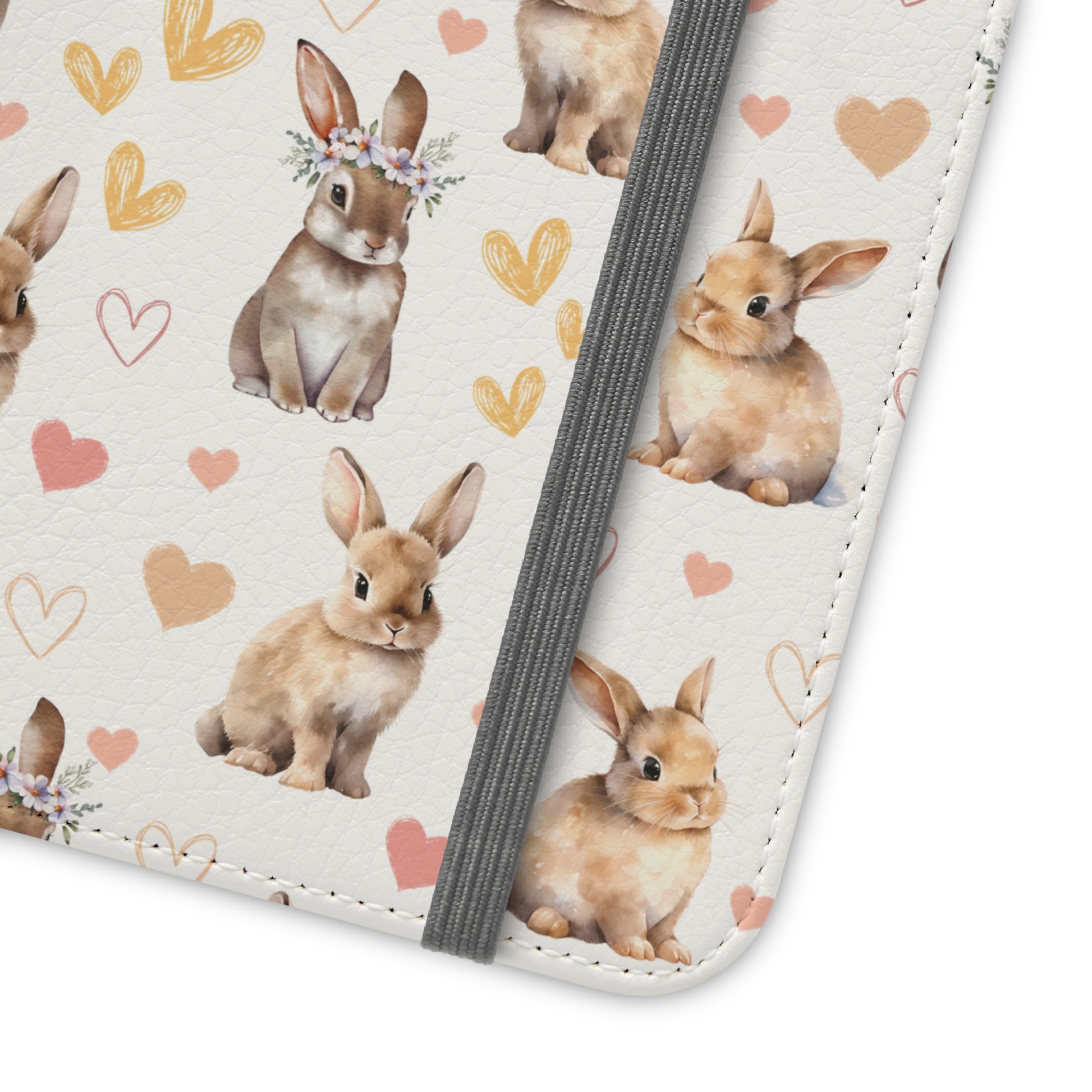 Bunny Love Flip Phone Case Cover with Pockets - Phone Case - Kristine Celestine