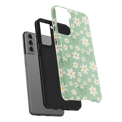 Mint Daisy Delight Tough Phone Case for iPhone and Samsung Galaxy