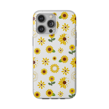 Sunflower Burst Flexible Phone Case iPhone Case Samsung Galaxy