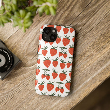 Tropical Strawberry Tough Phone Case for iPhone and Samsung Galaxy