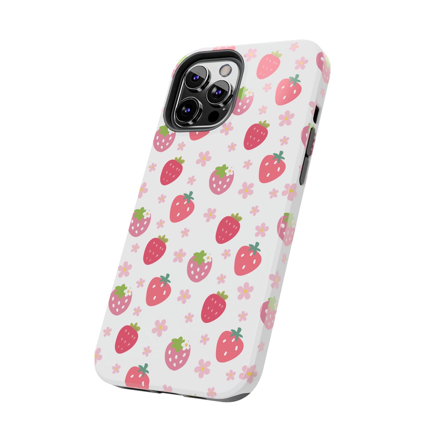 Strawberries and Daisies Tough Phone Case for iPhone and Samsung Galaxy