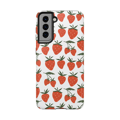 Tropical Strawberry Tough Phone Case for iPhone and Samsung Galaxy