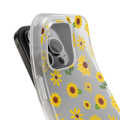 Sunflower Burst Flexible Phone Case iPhone Case Samsung Galaxy