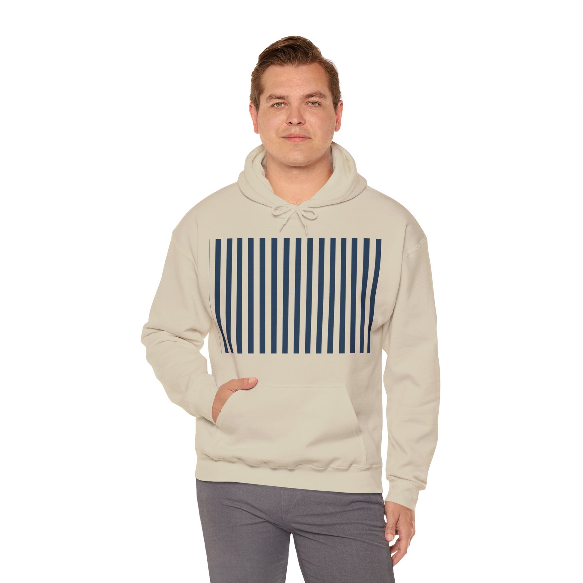 Navy Blue Stripes Hoodie - Hoodie - Kristine Celestine